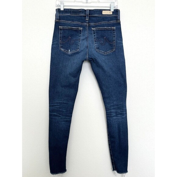 AG Adriano Goldschmied Farrah Skinny Distressed High Rise Split Hem Jeans 28R - Picture 2 of 13